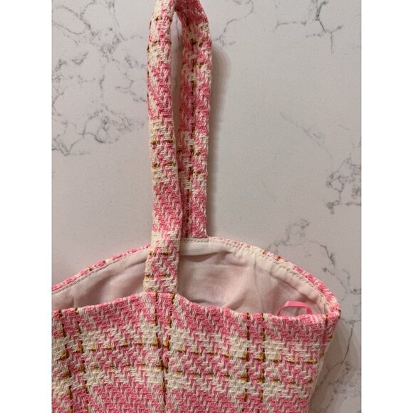 NWOT Endless Rose Dress Women’s Small Pink Tweed Corset Sweetheart Preppy Spring - Picture 6 of 16